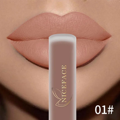 NICEFACE Hot Color Lip Gloss Waterproof Matt Lipgloss Lasting Nude Liquid