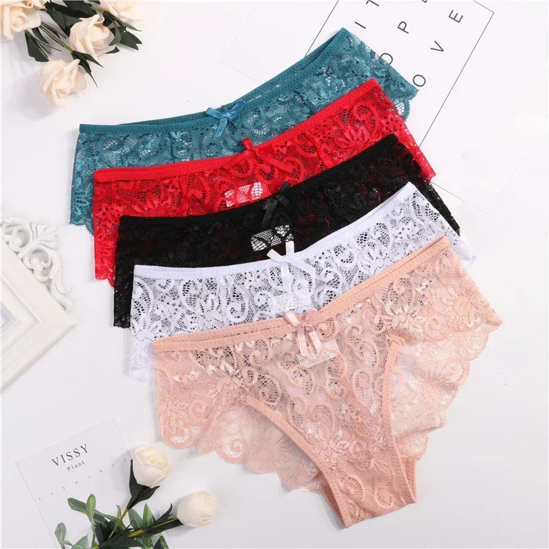 Plus Size S/Xl Fashion High Quality Transparent Women's Panties Lace Soft