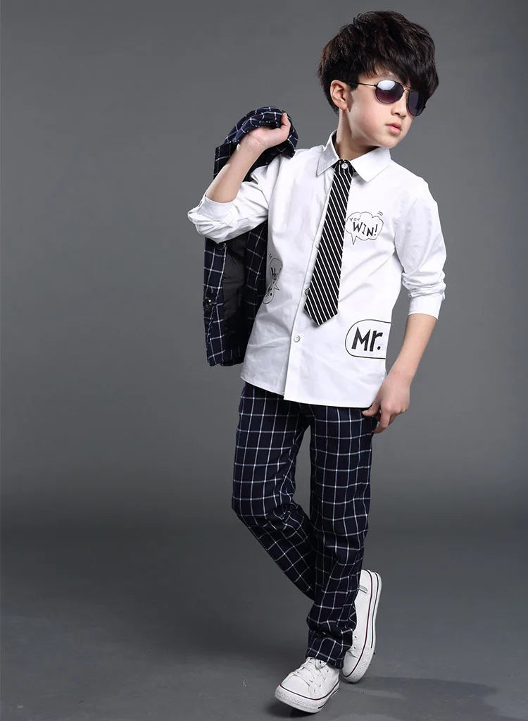 Elegant New Boys Formal Suits for Weddings Brand England Style 6-14t Man Child