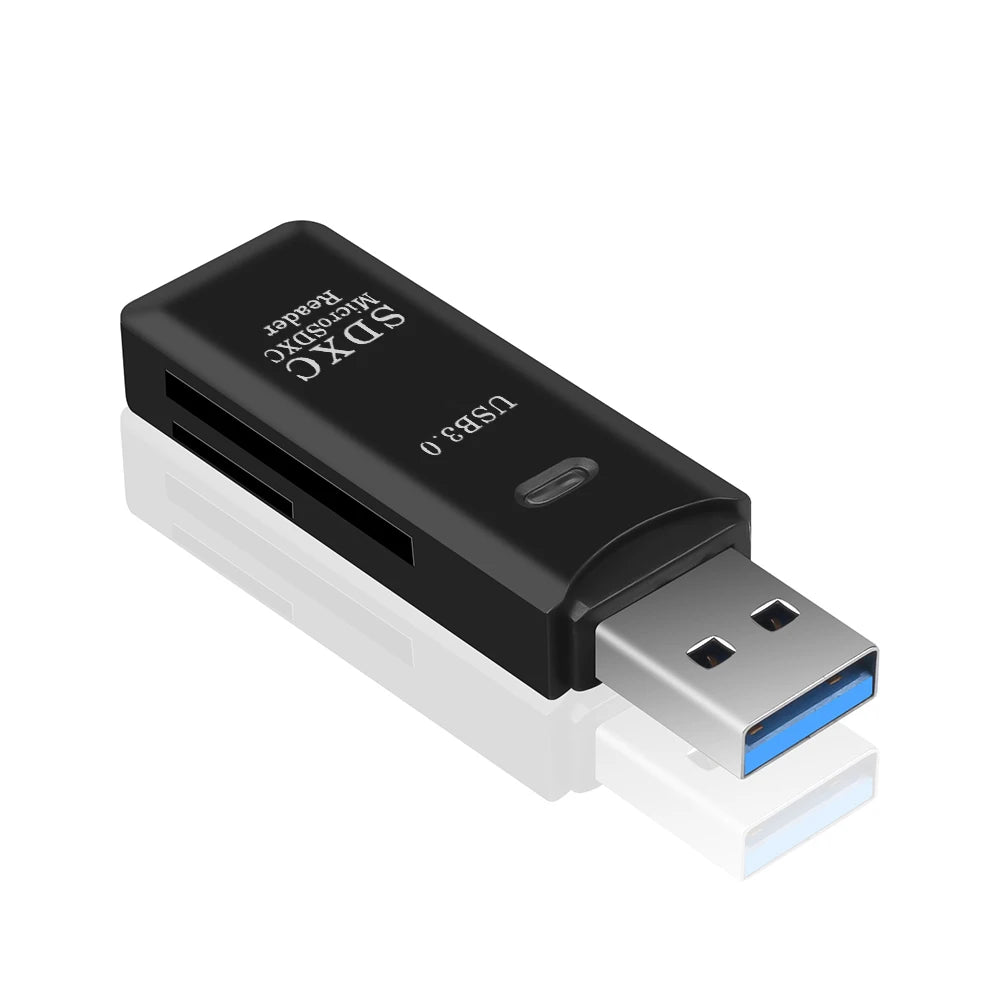 USB 3.0 Card Reader 2 in 1 USB 2.0 to SD TF Memory Card Adapter for Laptop