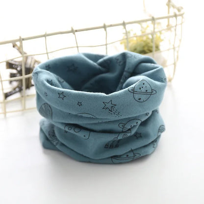 Kpop Children's Ring Scarves Cotton Warm Winter Scarf