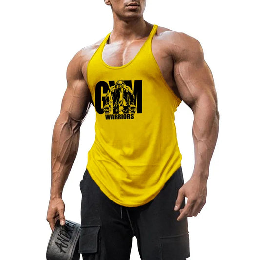 Bodybuilding Stringer Tank Top Men Cotton Gym Clothing Mens Fitness Racer