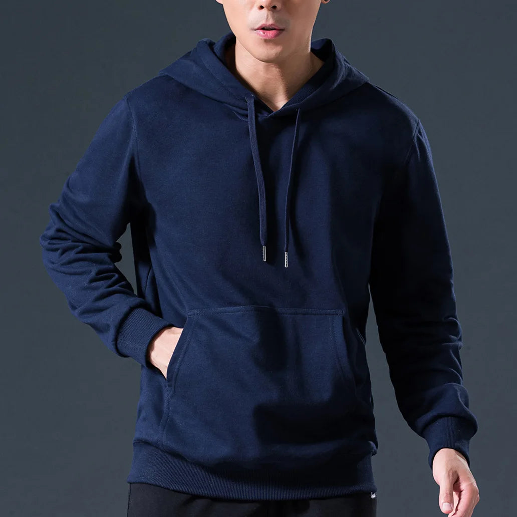 Fashion Hoodie Men Solid Hip Hop Tracksuit Men Hooded Sweatshirt Casual