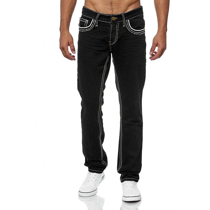 Mens Jeans High Quality Fashion Daily Smart Casual Men's Stretch Pants Street