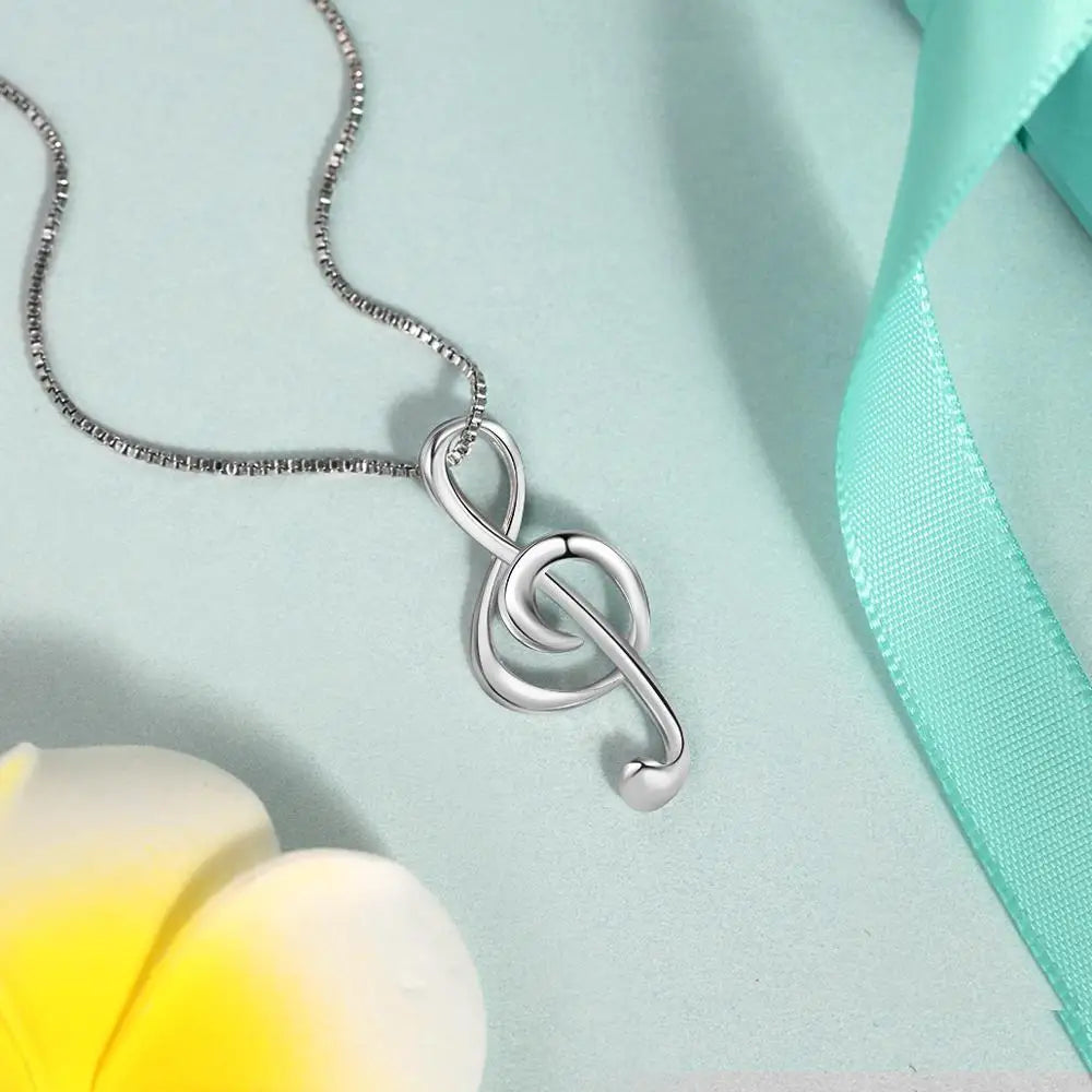 JewelOra Silver Color Musical Note Necklaces & Pendants