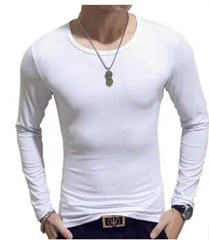 Men T Shirt Long Sleeve Cotton Spring Autumn Thermal Undershirt Mens T Shirts