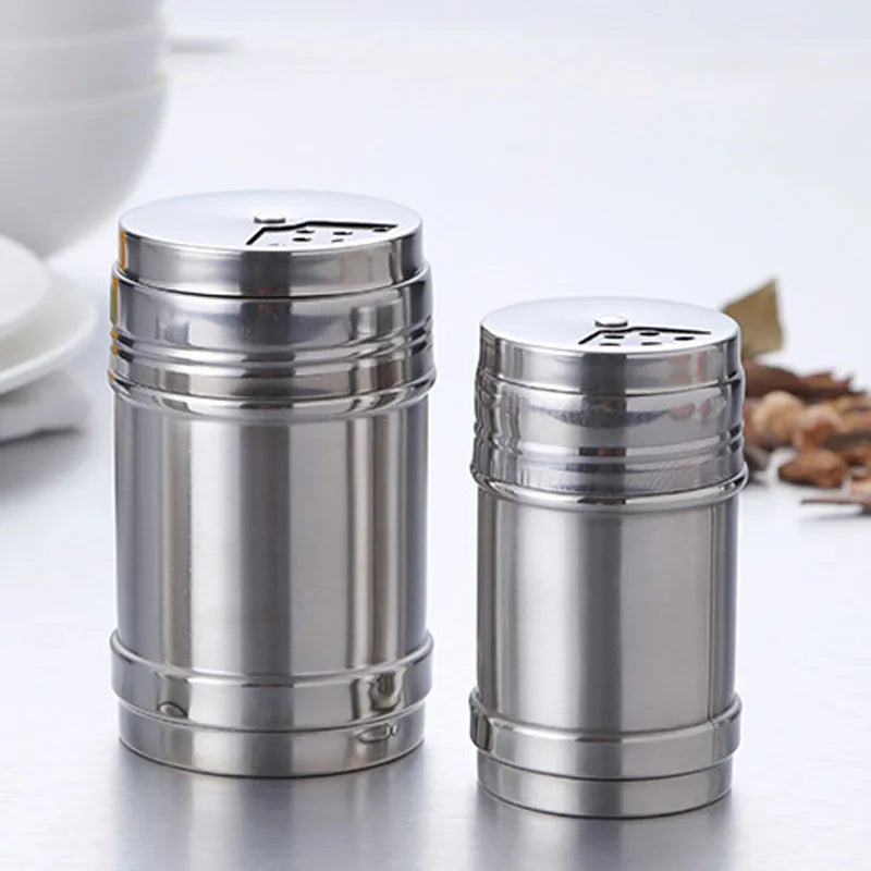 Salt Sugar Bottle Rotating Cover Multi-Purpose Stainless Steel 1Pcs Gadgets