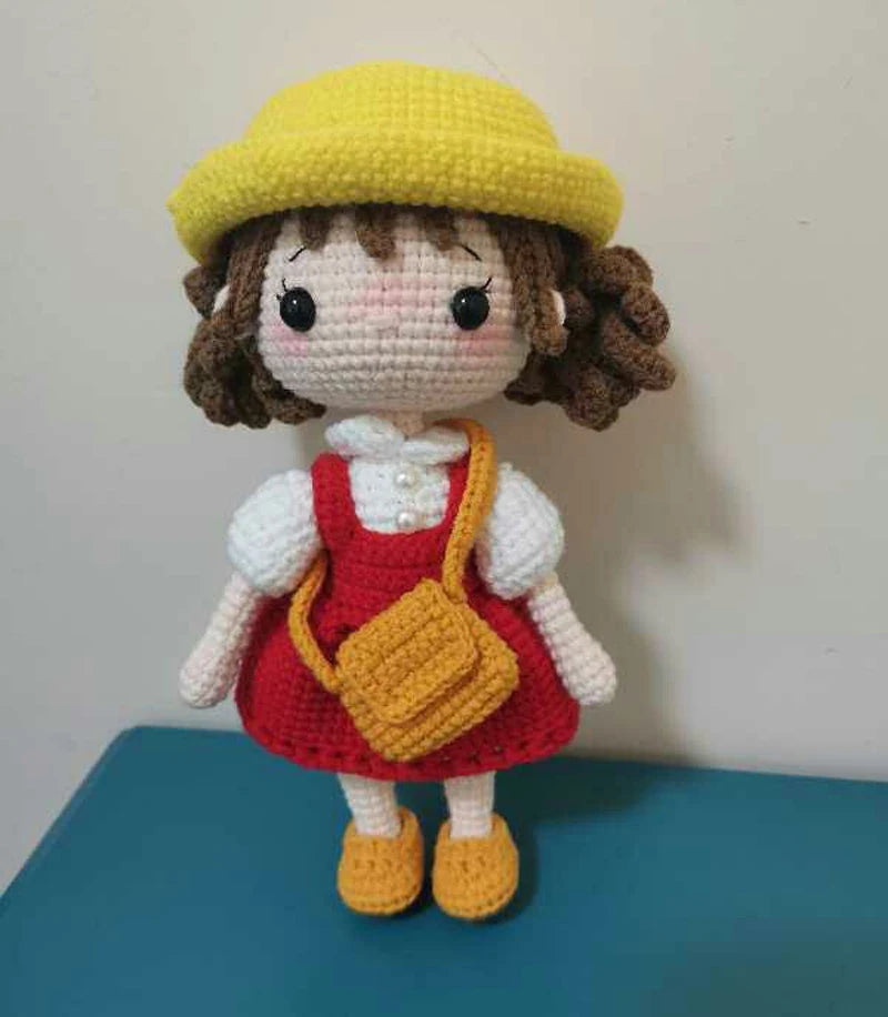 Knitting Dolls Kid Xiaomei Sister Girls With Hat Crochet Yarn Soft