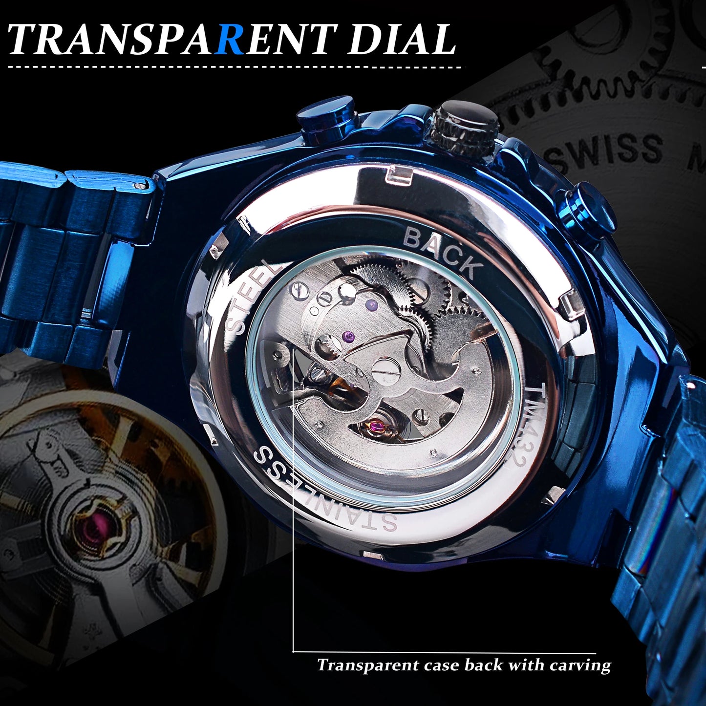 Winner New Top New Men Mechanical Wristwatches Luxury Automatic Mens Watch