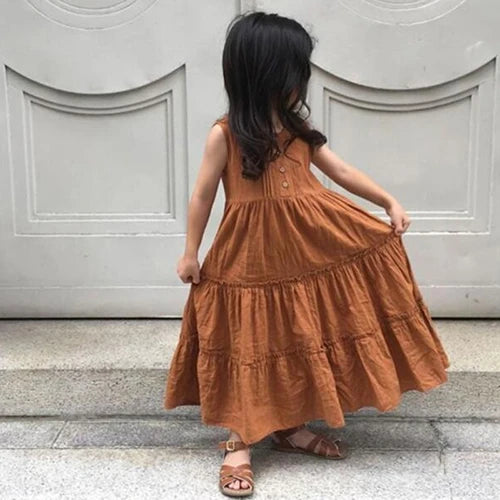 New Brand Baby Girls Dresses Korean Japan Style Summer Kids Girls Dress Ruffles