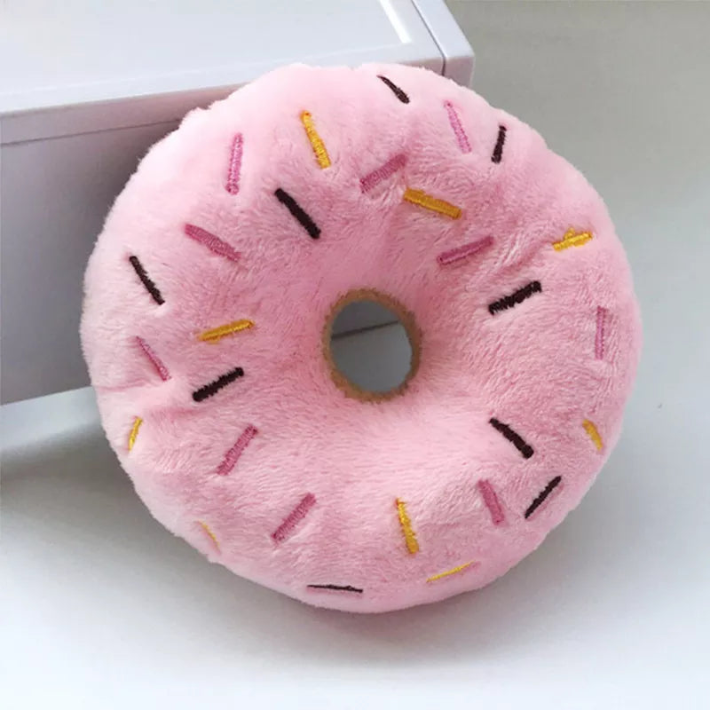 Soft Dog Donuts Plush Pet Dog Toys for Dogs Chew To