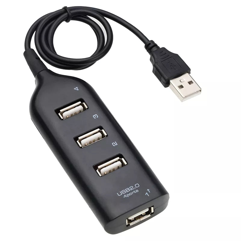 Hi-Speed Hub Adapter USB Hub Mini USB 2.0 4-Port Splitter for PC Laptop