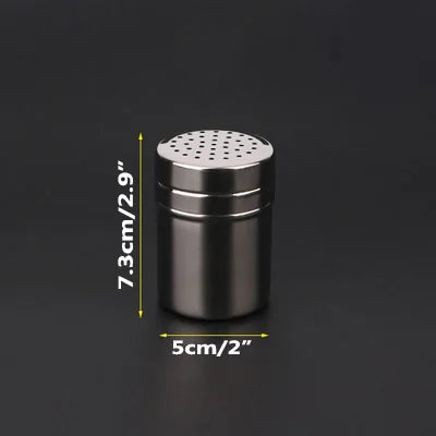 Stainless Steel Spice Sugar Salt Pepper Herb Shaker Jar Seasoning Bottle