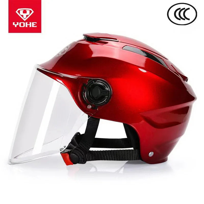 New 3C Certification Summer Half Face Motorcycle Helmet Men's Electric Bicycle