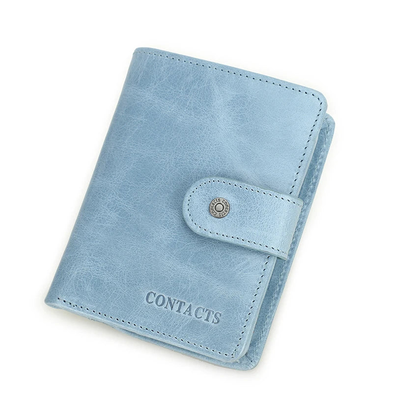 CONTACT'S Genuine Leather RFID Vintage Wallet Men