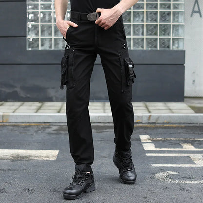 Men's New Cargo Pants Casual Multi-Pocket Tactical Pant Cotton Running Trousers