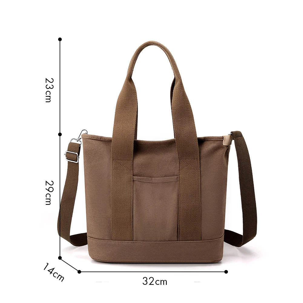 Canvas Bags for Women Handbags Shoulder Bags Solid Color