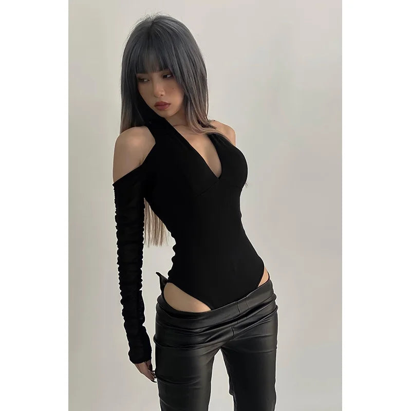 Y2K Bodycon Off the Shoulder Elegant Body Tops Sexy Women's