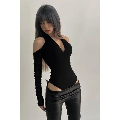 Y2K Bodycon Off the Shoulder Elegant Body Tops Sexy Women's