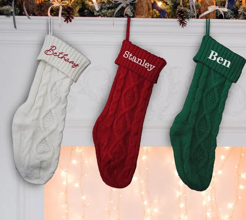 Personalized Christmas Stockings Christmas Gift Embroidered Monogrammed