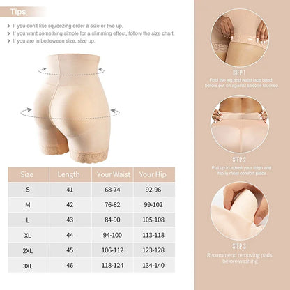 Women Padded Seamless Butt Hip Enhancer Shaper Buttocks Push-Up Body Shapewear