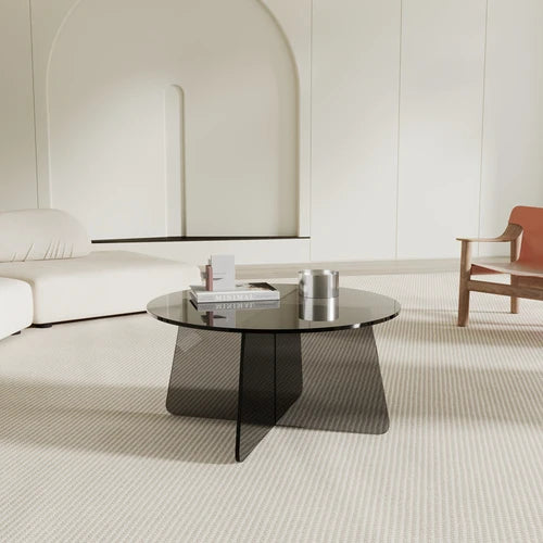 Living Room Acrylic Tea Coffee Tables Round Sofa Side