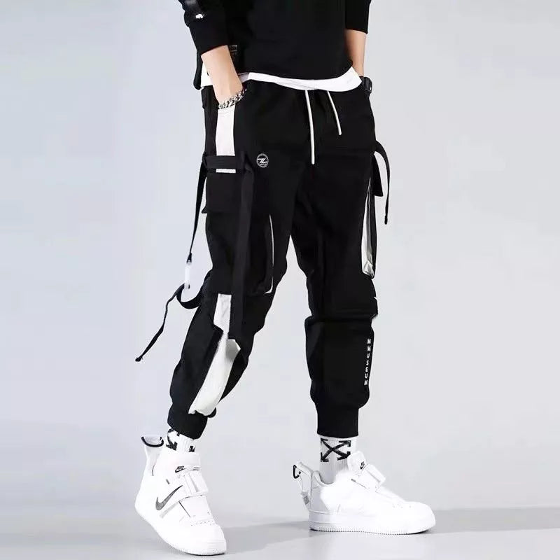 Hip Hop Cargo Pants Men Streetwear Cotton Joggers Fashion Sweatpants