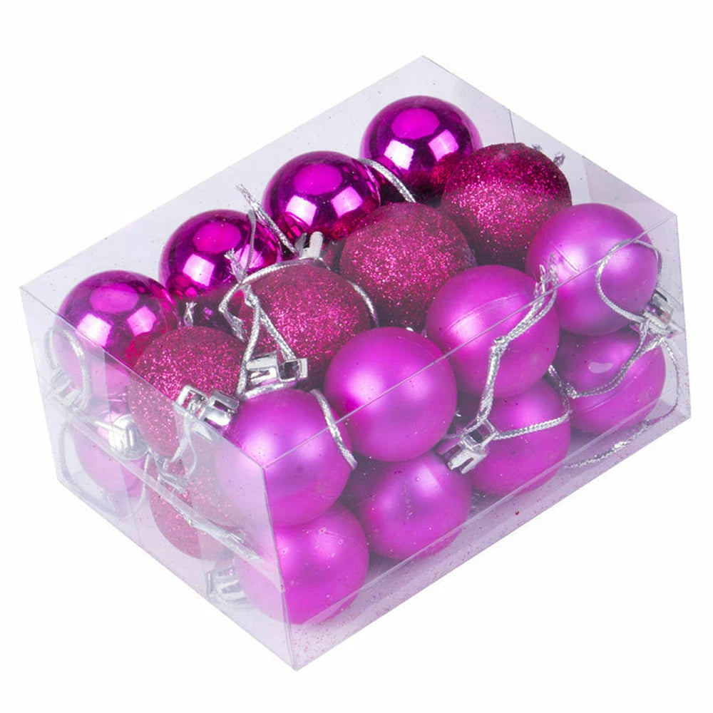 24PCS Christmas Ball Ornaments Xmas Tree Decoration Christmas Xmas Tree Ball