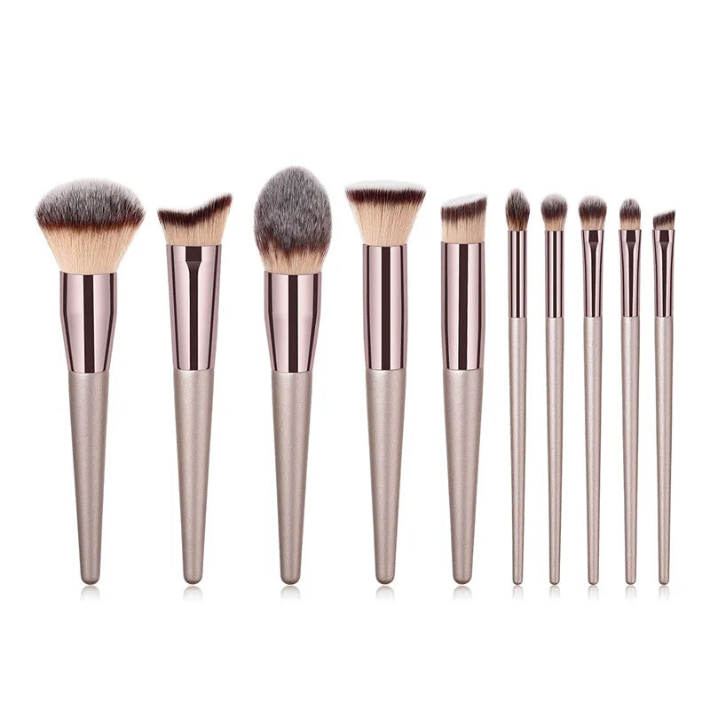 22 PCs Makeup Brushes Champagne Gold Premium Synthetic Concealers Makeup Brushes