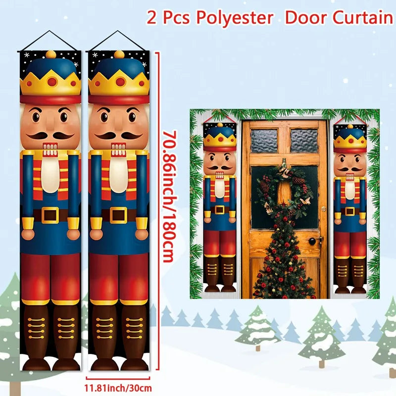 Christmas Door Decoration 2024 Merry Christmas Banner Decor for Home