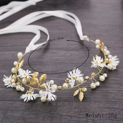 Bride Wedding Hair Accessories Gorgeous Flower Headbands Braided Hair Vine