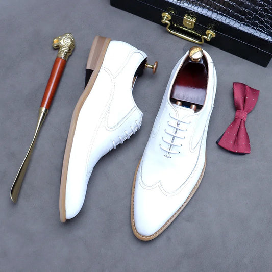 Desai New Style Leather Shoes Men's Business Dress Breathable Leather Shoe