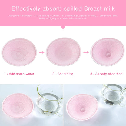 Surface Cotton + Sanitary Sponge Reusable Breast Nursing Pads Soft 3D Cup