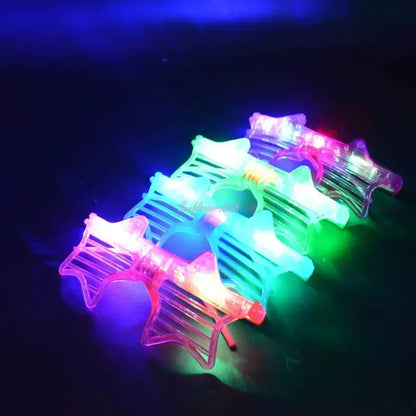 12pcs Adult Kids Women LED Glasses Light Sunglasses Glow New Year