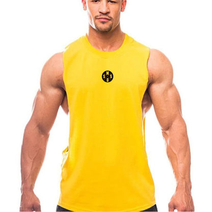 Muscleguys Mens Workout Tank Tops Fitness Bodybuilding Clothing Low Cut Armholes