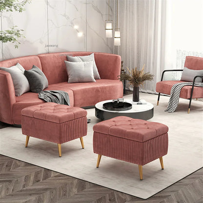 Living Room Small Apartment Rectangular Sofa Stools Home Furniture Bedroom