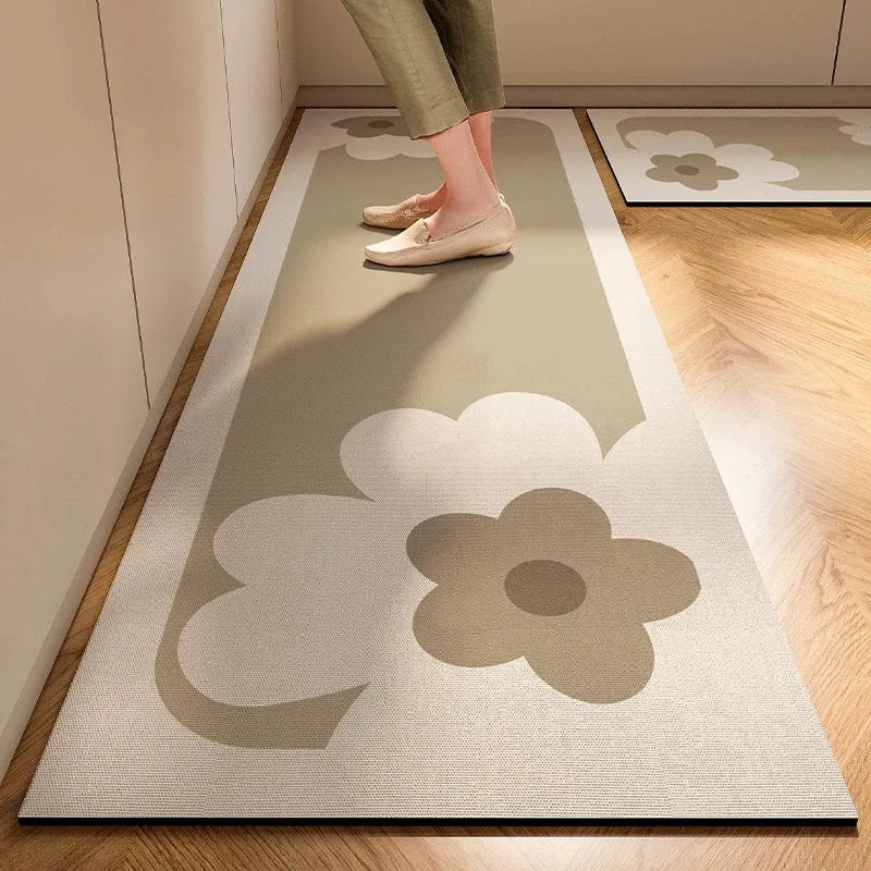 New 1 Pc Japanese Style Soft Kitchen Diatomite Mud Floor Mat, Super Anti Slip