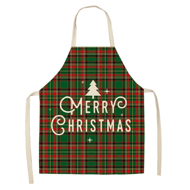 Linen Merry Christmas Apron Christmas Decorations for Home