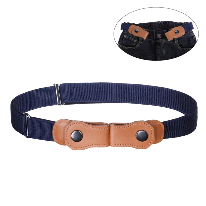 Girls and Boys Elastic Jeans Belt Without Buckle Kids Easybelt No Hole