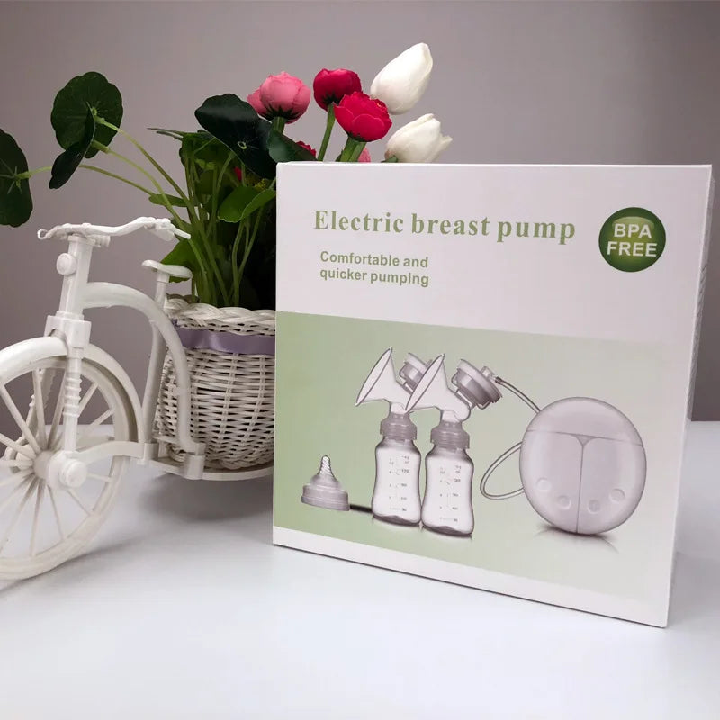 Breast Pumps Powerful Suction USB Electric Breast Pump With Baby Milk Bottle