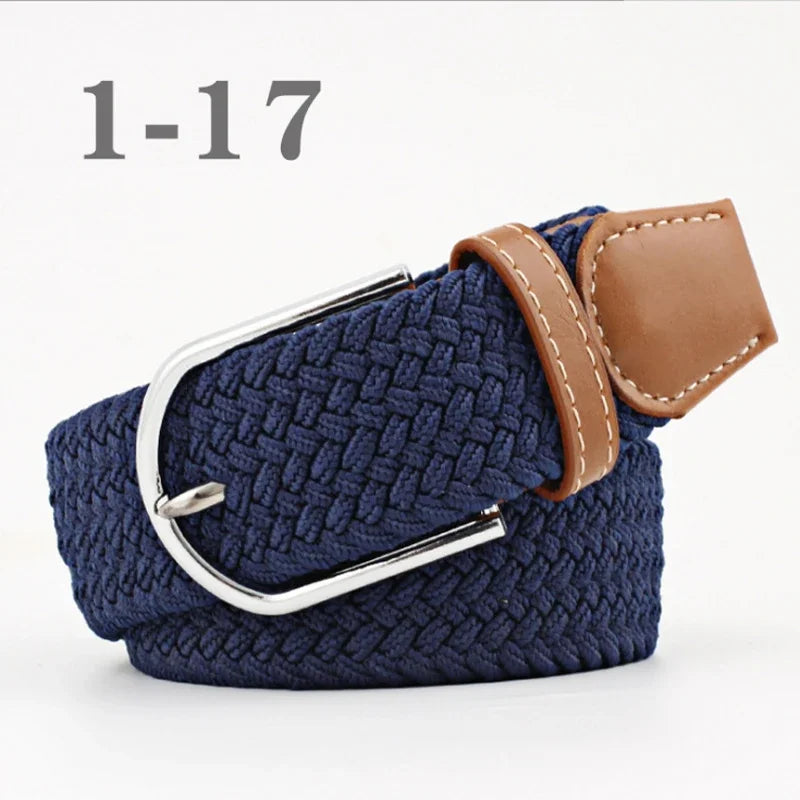 ZLD 60 Colors Female Casual Knitted Pin Buckle Men Belt