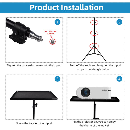 Portable Projector Stand Support Tripod Bracket Speaker Universal 160cm