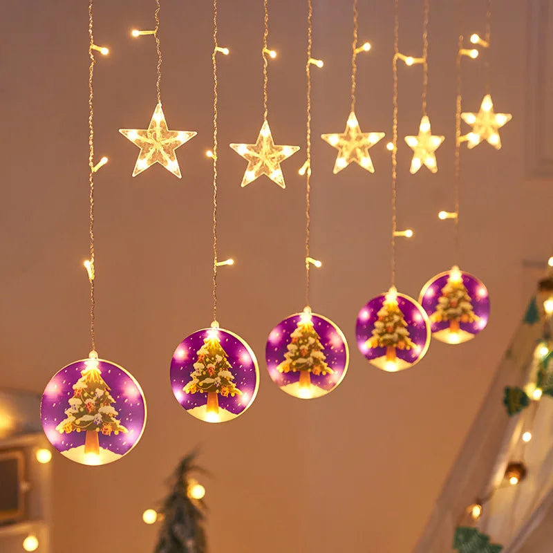 I183 New Decoration LED Light String Christmas Tree Snowflake Lights Indoor Room