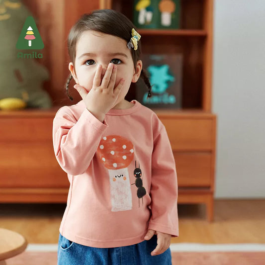 Amila Children's Wear Baby Girls and Boys Long Sleeves Tops