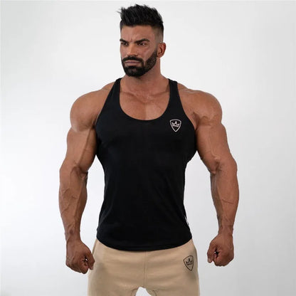 Mens Tank Tops Shirt Gym Tank Top Fitness Clothing Vest Sleeveless