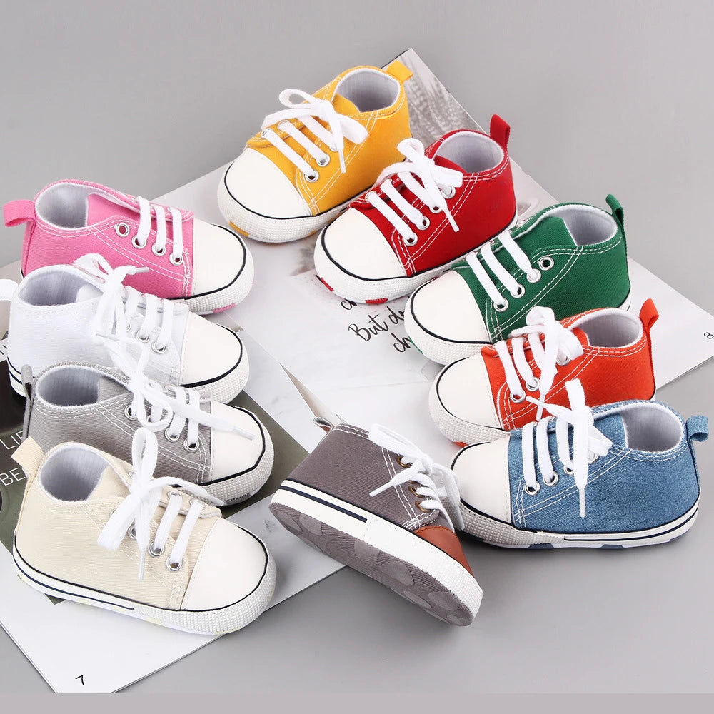 Baby Canvas Classic Sports Sneakers Newborn Baby Boys Girls