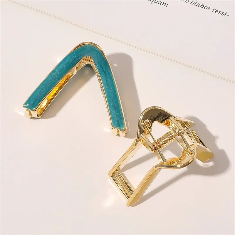 Korean Claw Clip Women Hair Clip Simplicity Elegant Geometric Shape Hair Clips