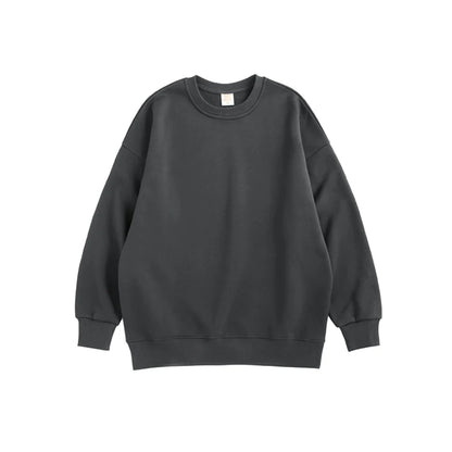 Alt Basic Plain Fleece Crewneck Sweatshirt Men Oversized Pullovers 168W