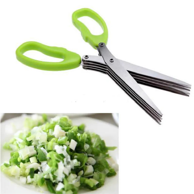 19cm Minced 5 Layers Multifunctional Kitchen Scissor Shredded Chopped Scallion