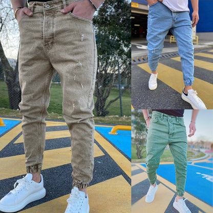 Fashion Streetwear Men Jeans Big Pocket Denim Cargo Pants Hip Hop Jeans Men